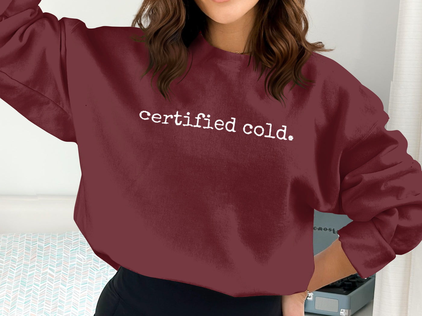 certified cold graphic sweatshirt