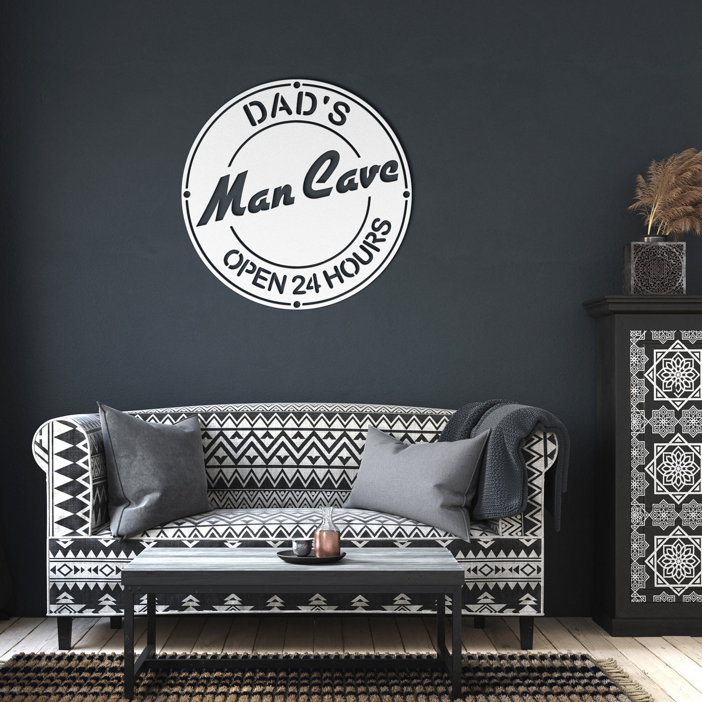 Dad's Mancave Metal Wall Art