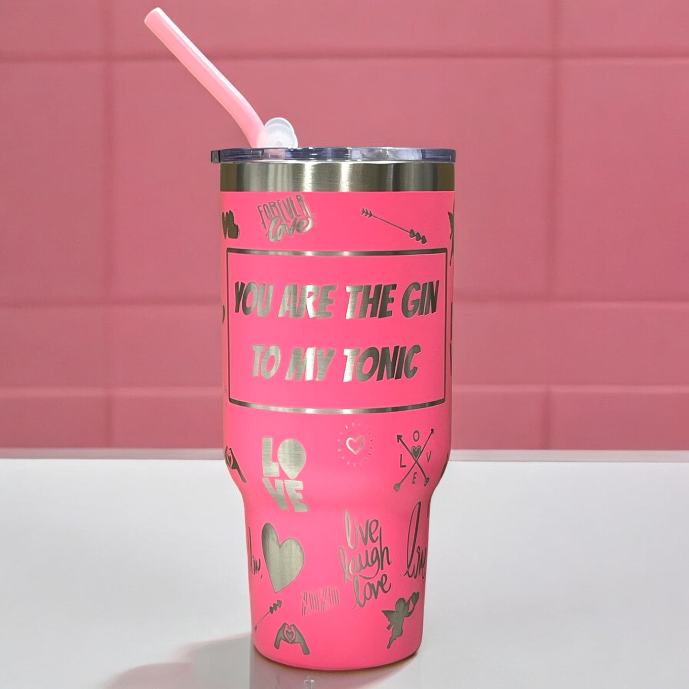 Pink You are the gin to my tonic tumbler