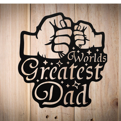 World's Greatest Dad Metal Sign