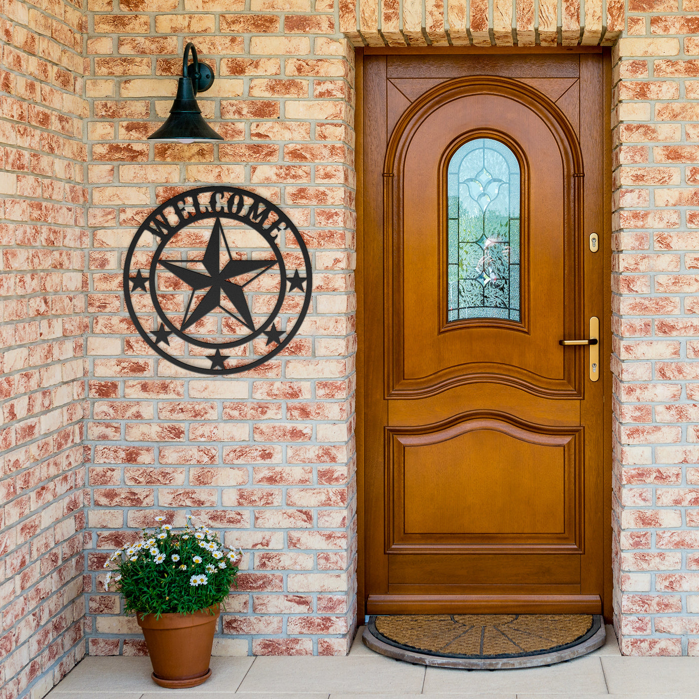 Welcome Star Metal Sign