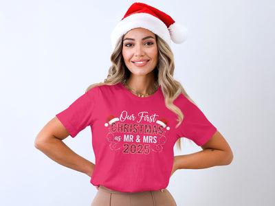 Our First Christmas as Mr and Mrs 2025 t-shirt