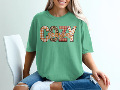 Cozy Season Graphic T-Shirt Casual Top for Women