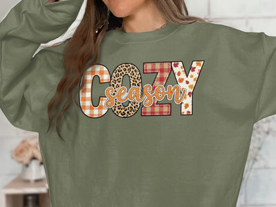 Cozy Season Text Graphic Design Sweatshirt Product