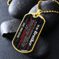 To My Brother Necklace from Sister – gold dog tag necklace on dark stones