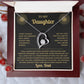 To My Daughter Necklace from Dad – Forever Love, Black & Gold Card