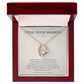 Pet loss heart necklace in luxury box, yellow gold, with card