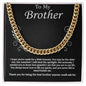 To My Brother Cuban Link Chain with Oezzo message card – photo 9