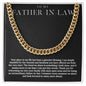 To My Father-in-Law Cuban Link Chain with Oezzo message card – photo 9