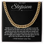 To My Stepson Cuban Link Chain with Oezzo message card – photo 9