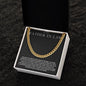 To My Father-in-Law Cuban Link Chain with Oezzo message card – photo 10