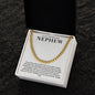To My Nephew Cuban Link Chain with Oezzo message card – photo 10