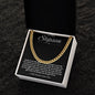 To My Stepson Cuban Link Chain with Oezzo message card – photo 10