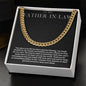 To My Father-in-Law Cuban Link Chain with Oezzo message card – photo 12