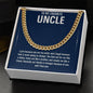 Gold finish Cuban chain uncle gift in open box