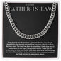To My Father-in-Law Cuban Link Chain with Oezzo message card – photo 5