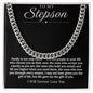 To My Stepson Cuban Link Chain with Oezzo message card – photo 5