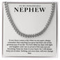 To My Nephew Cuban Link Chain with Oezzo message card – photo 5