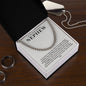 To My Nephew Cuban Link Chain with original Oezzo message card in gift box