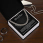 To My Brother Cuban Link Chain with original Oezzo message card in gift box