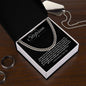 To My Stepson Cuban Link Chain with original Oezzo message card in gift box