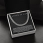 To My Father-in-Law Cuban Link Chain with Oezzo message card – photo 7