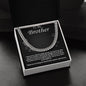 To My Brother Cuban Link Chain with Oezzo message card – photo 7