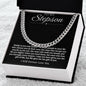 To My Stepson Cuban Link Chain with Oezzo message card – photo 8