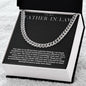 To My Father-in-Law Cuban Link Chain with Oezzo message card – photo 8