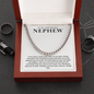 To My Nephew Cuban Link Chain with Oezzo message card – photo 13