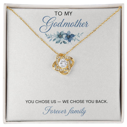 To My Godmother Love Knot Necklace with Oezzo message card – photo 2