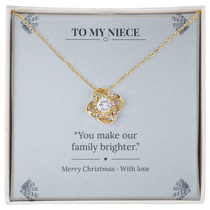 To My Niece Love Knot Necklace v2