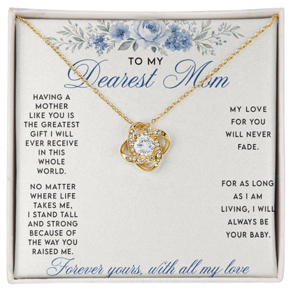 To My Mom Love Knot Necklace with Oezzo message card – photo 2