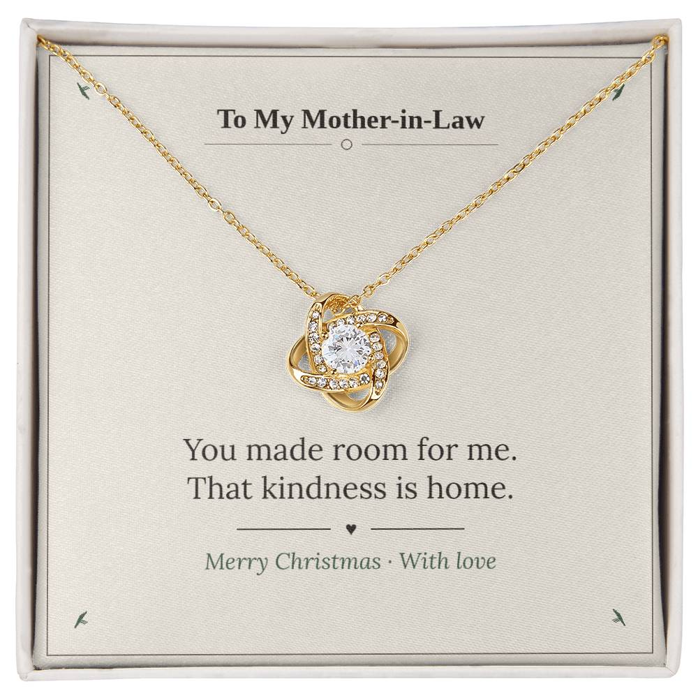 Mother-in-Law Love Knot Necklace with Oezzo message card – photo 2