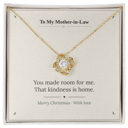 Mother-in-Law Love Knot Necklace with Oezzo message card – photo 2