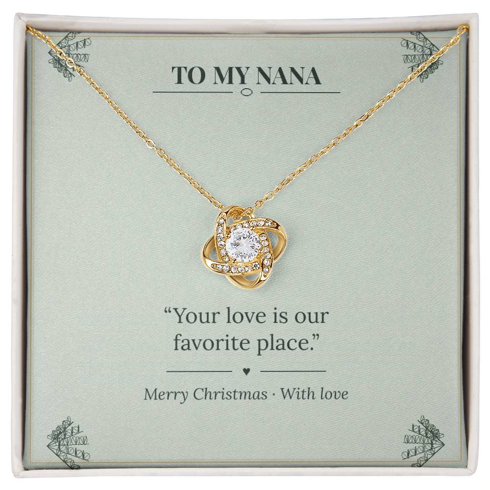 To My Nana Love Knot Necklace with Oezzo message card – photo 2