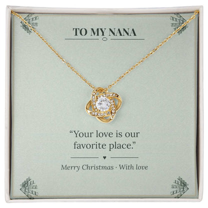 To My Nana Love Knot Necklace with Oezzo message card – photo 2