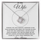 To My Wife Love Knot Necklace with original Oezzo message card in gift box