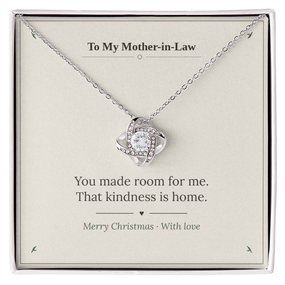 Mother-in-Law Love Knot Necklace with original Oezzo message card in gift box