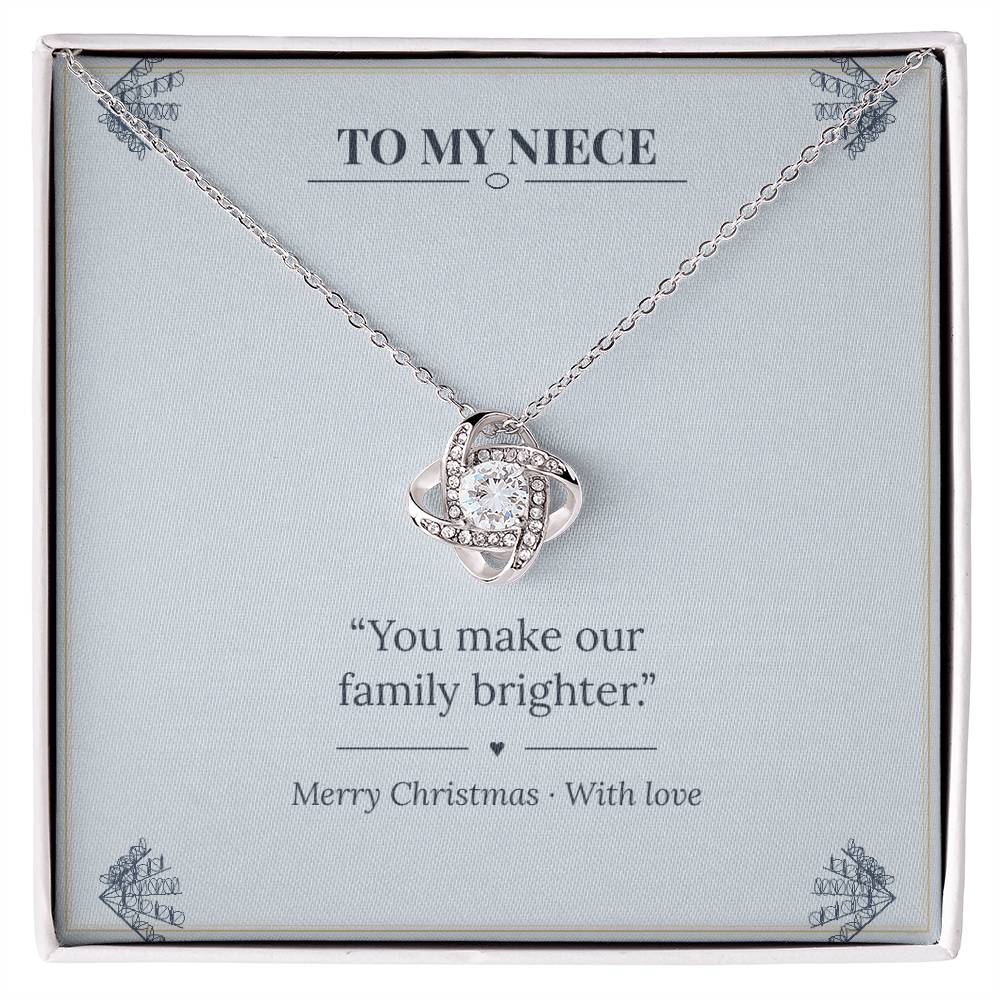To My Niece Love Knot Necklace v2