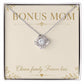 Bonus Mom Love Knot Necklace with original Oezzo message card in gift box