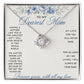 To My Mom Love Knot Necklace with original Oezzo message card in gift box