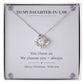To My Daughter-in-Law Love Knot Necklace with original Oezzo message card in gift box