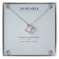To My Niece Love Knot Necklace with original Oezzo message card in gift box