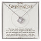 To My Stepdaughter Love Knot Necklace with original Oezzo message card in gift box