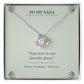 To My Nana Love Knot Necklace with original Oezzo message card in gift box