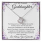To My Goddaughter Love Knot Necklace with original Oezzo message card in gift box