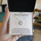 To My Stepdaughter Love Knot Necklace with Oezzo message card – photo 3