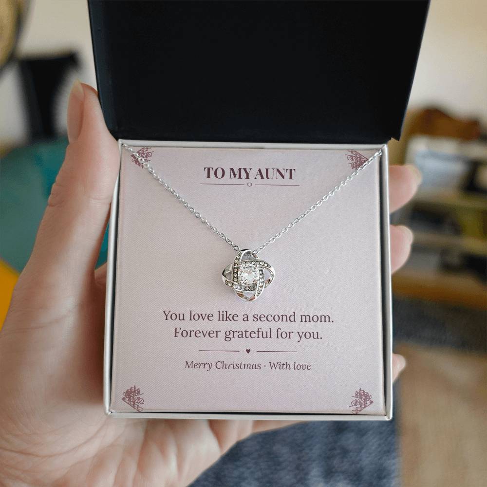 To My Aunt Love Knot Necklace v2