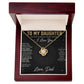 To My Daughter Love Knot Necklace with Oezzo message card – photo 5